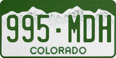 CO license plate 995MDH