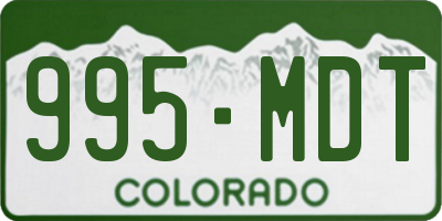 CO license plate 995MDT