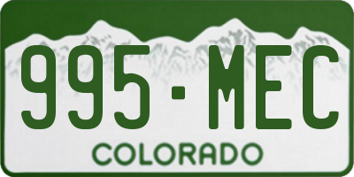 CO license plate 995MEC