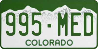 CO license plate 995MED