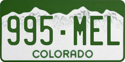 CO license plate 995MEL