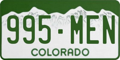 CO license plate 995MEN