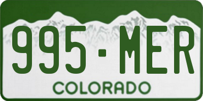 CO license plate 995MER