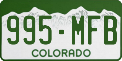 CO license plate 995MFB