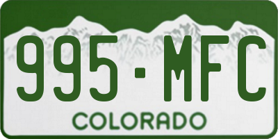 CO license plate 995MFC