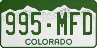 CO license plate 995MFD