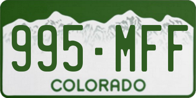 CO license plate 995MFF