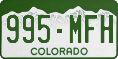 CO license plate 995MFH