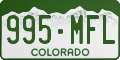 CO license plate 995MFL