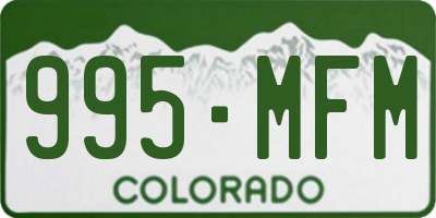 CO license plate 995MFM