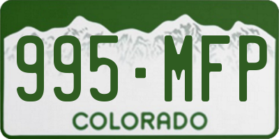 CO license plate 995MFP