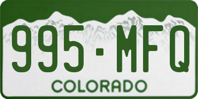 CO license plate 995MFQ