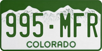 CO license plate 995MFR