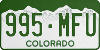 CO license plate 995MFU