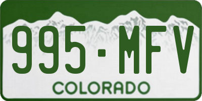 CO license plate 995MFV