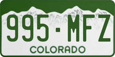 CO license plate 995MFZ