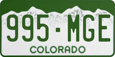 CO license plate 995MGE