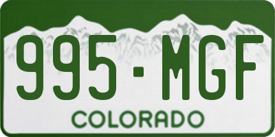 CO license plate 995MGF