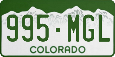 CO license plate 995MGL