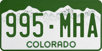 CO license plate 995MHA