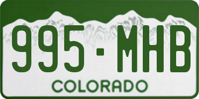 CO license plate 995MHB