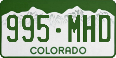 CO license plate 995MHD