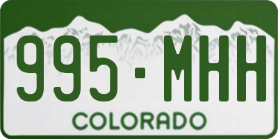 CO license plate 995MHH