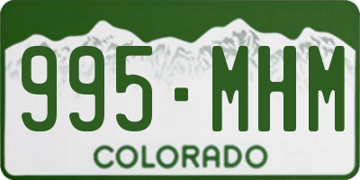 CO license plate 995MHM