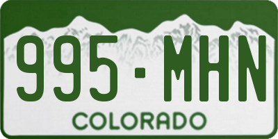 CO license plate 995MHN