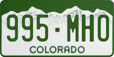 CO license plate 995MHO