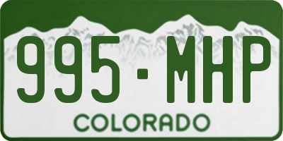 CO license plate 995MHP