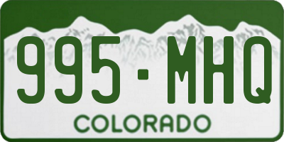 CO license plate 995MHQ