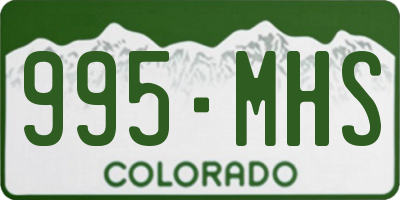 CO license plate 995MHS