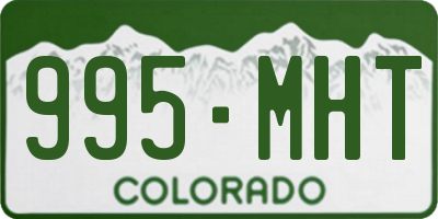 CO license plate 995MHT