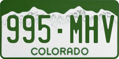 CO license plate 995MHV