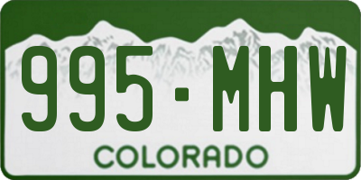 CO license plate 995MHW
