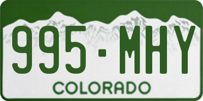 CO license plate 995MHY