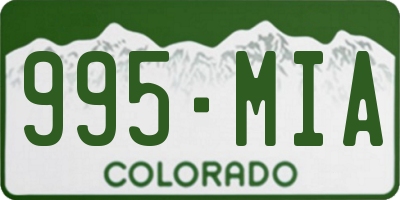 CO license plate 995MIA
