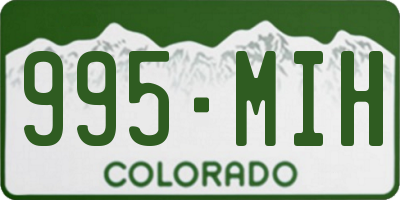 CO license plate 995MIH