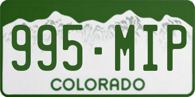CO license plate 995MIP