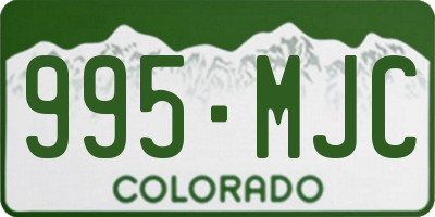 CO license plate 995MJC