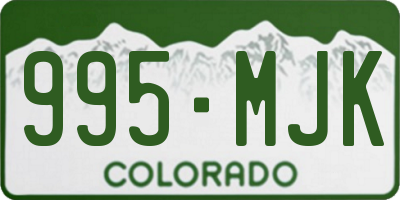 CO license plate 995MJK