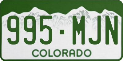 CO license plate 995MJN