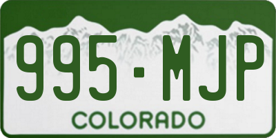 CO license plate 995MJP