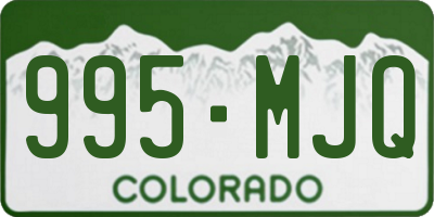 CO license plate 995MJQ