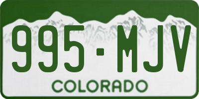 CO license plate 995MJV