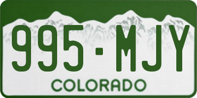 CO license plate 995MJY