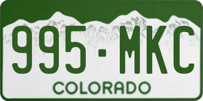 CO license plate 995MKC