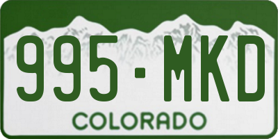 CO license plate 995MKD