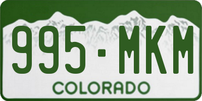 CO license plate 995MKM